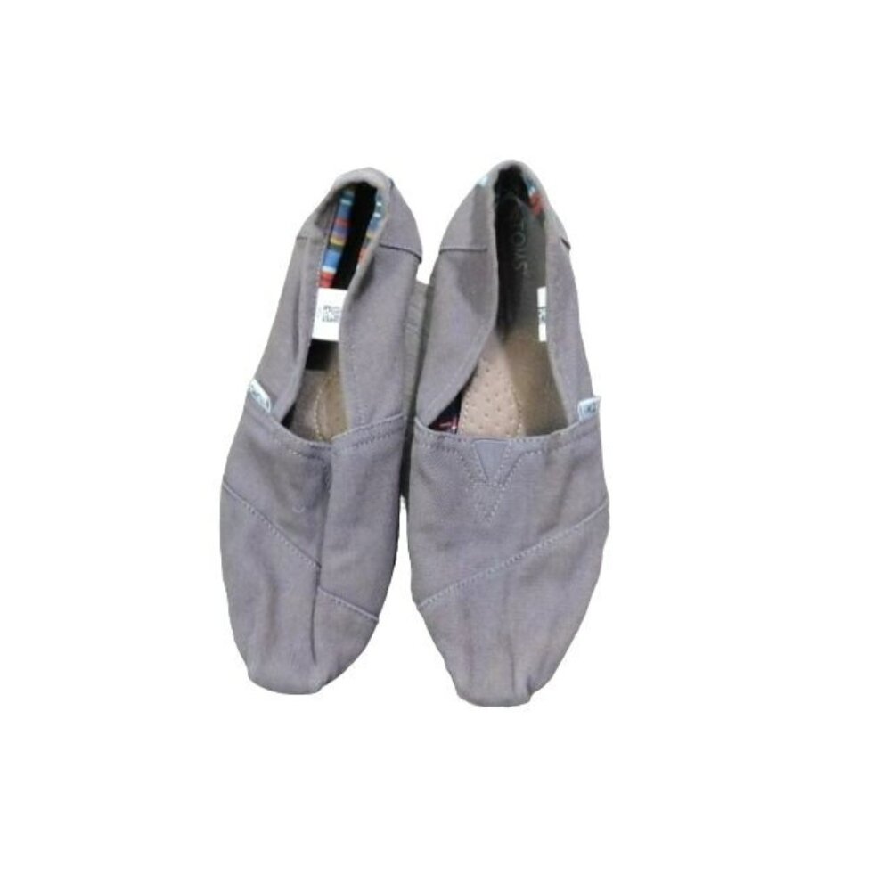 Toms Size 8.5 Taupe Classic Fabric Flats Shoes Casual
